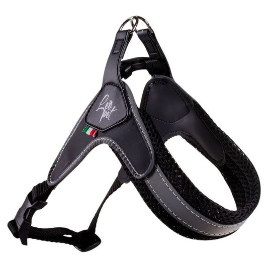 PETTORINA REGOLABILE IN PVC, NYLON E MESH - NERO