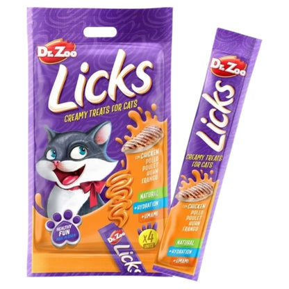 LICKS SNACK CREMOSO - BUSTINA CON 4 SNACK
