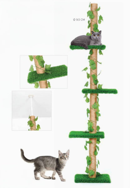TIRAGRAFFI PER GATTI REALIZZATO IN CORDA DI SISAL E EDERA SINTETICA