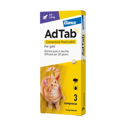 ADTAB COMPRESSE MASTICABILI PER GATTI (UNA COMPRESSA)