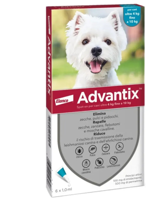 ADVANTIX SPOT-ON PER CANI OLTRE 4 KG FINO A 10 KG (UNA PIPETTA)