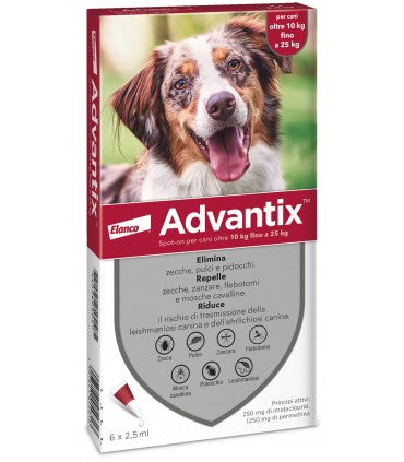 ADVANTIX SPOT-ON PER CANI OLTRE 10 KG FINO A 25 KG (UNA PIPETTA)