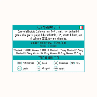ALFA CATS ADULT SALMONE - ALIMENTO SECCO ADATTO AL MANTENIMENTO E LA CURA DELLA PELLE
