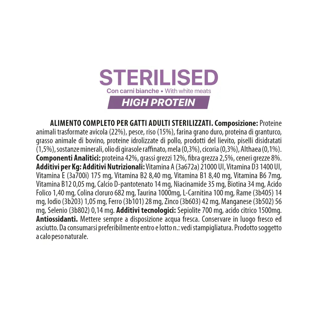 ALTHEA CAT STERILISED - CARNI BIANCHE E PESCE - 1,5 KG