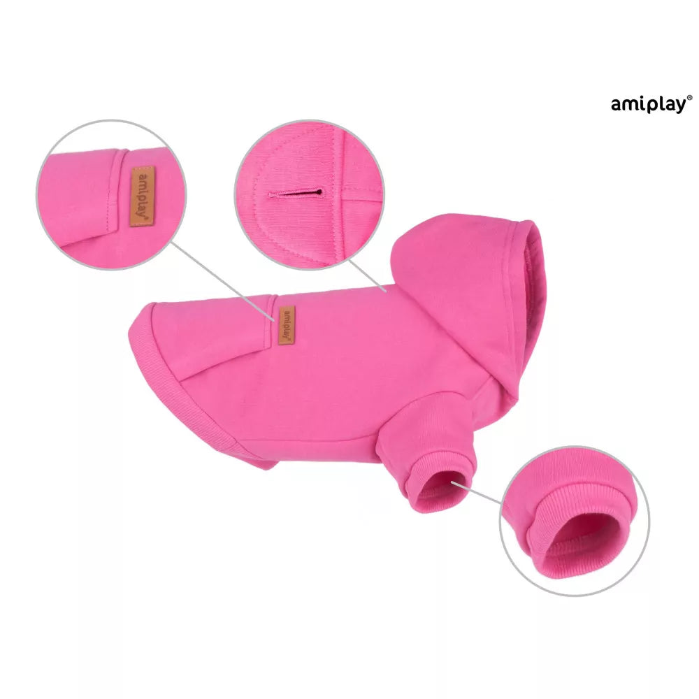 FELPA CON CAPPUCCIO "TEXAS" - ROSA