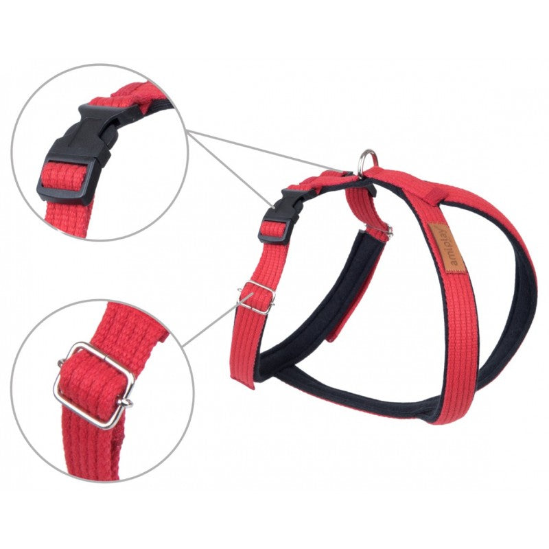PETTORINA REGOLABILE GRAND SOFT IN COTONE - ROSSO
