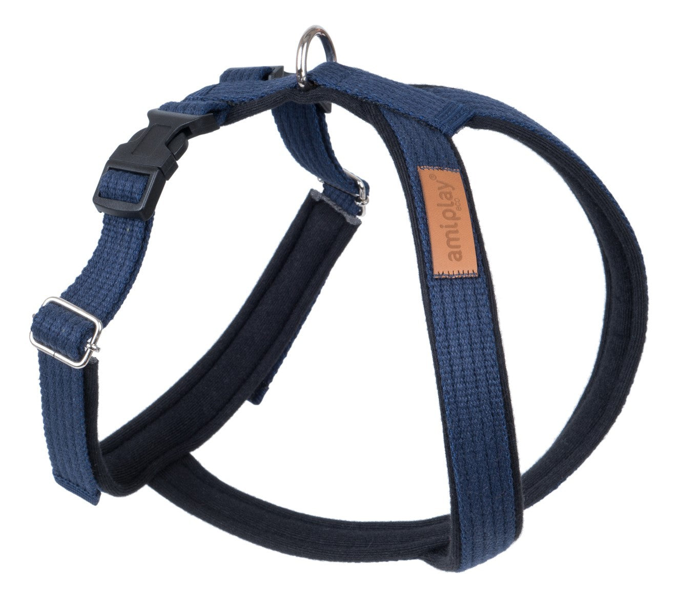 PETTORINA REGOLABILE GRAND SOFT IN COTONE - BLU SCURO