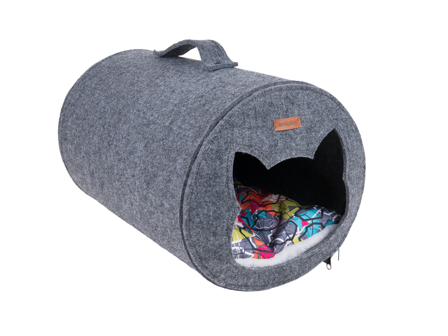 AMIPLAY - Tunnel quick-press 2in1 HYGGE Grigio 31cm [GATTO]