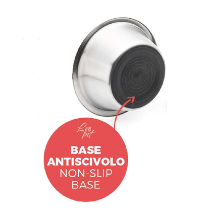 CIOTOLA IN ACCIAIO INOX CON FONDO ANTISCIVOLO 450 ML