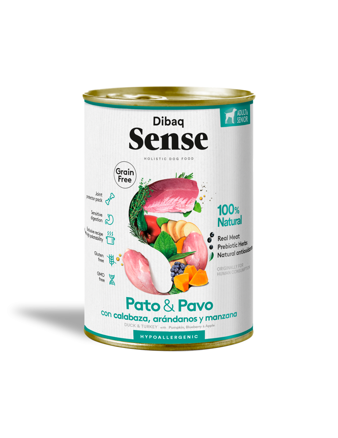 Umido Cane Dibaq Sense 400g Grain Free Senior Adult Anatra e Tacchino