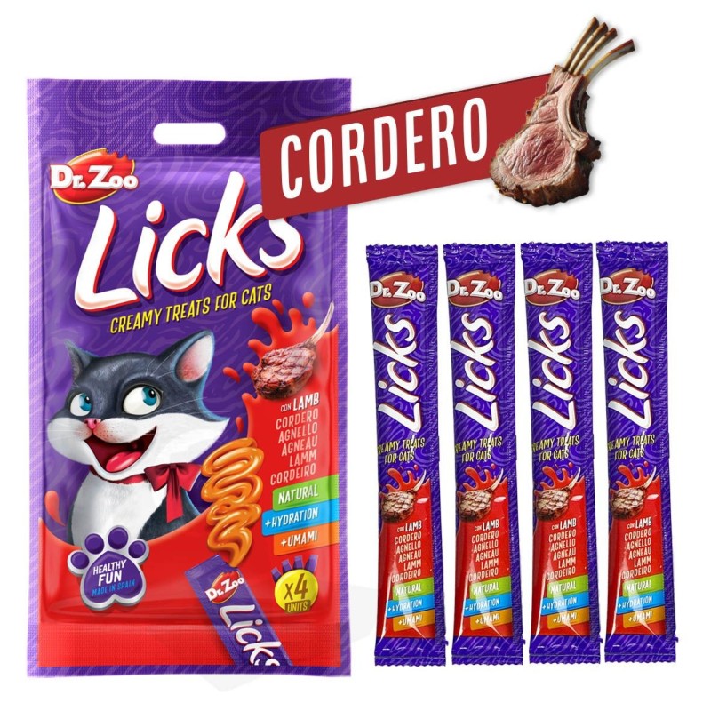 LICKS SNACK CREMOSO - BUSTINA CON 4 SNACK