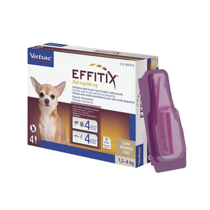 EFFITIX SPOT-ON PER CANI DI TAGLIA MOLTO PICCOLA DA 1,5 KG A 4 KG (UNA PIPETTA)