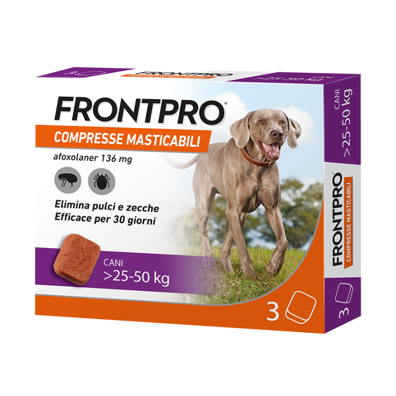 FRONTPRO COMPRESSE MASTICABILI PER CANI >25-50 KG (UNA COMPRESSA)