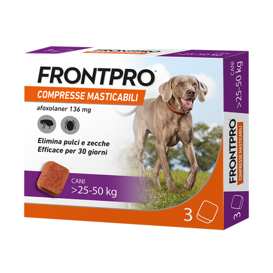 FRONTPRO COMPRESSE MASTICABILI PER CANI >25-50 KG (UNA COMPRESSA)