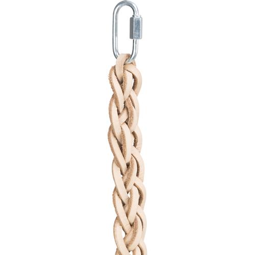 GIOCO IN VERA PELLE E LEGNO PER PAPPAGALLINI 50CM