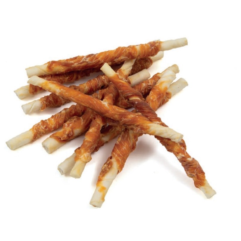 BASTONCINI IN PELLE BOVINA CON POLLO 80G