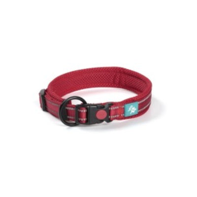 COLLARE IN NYLON E MESH - ROSSO