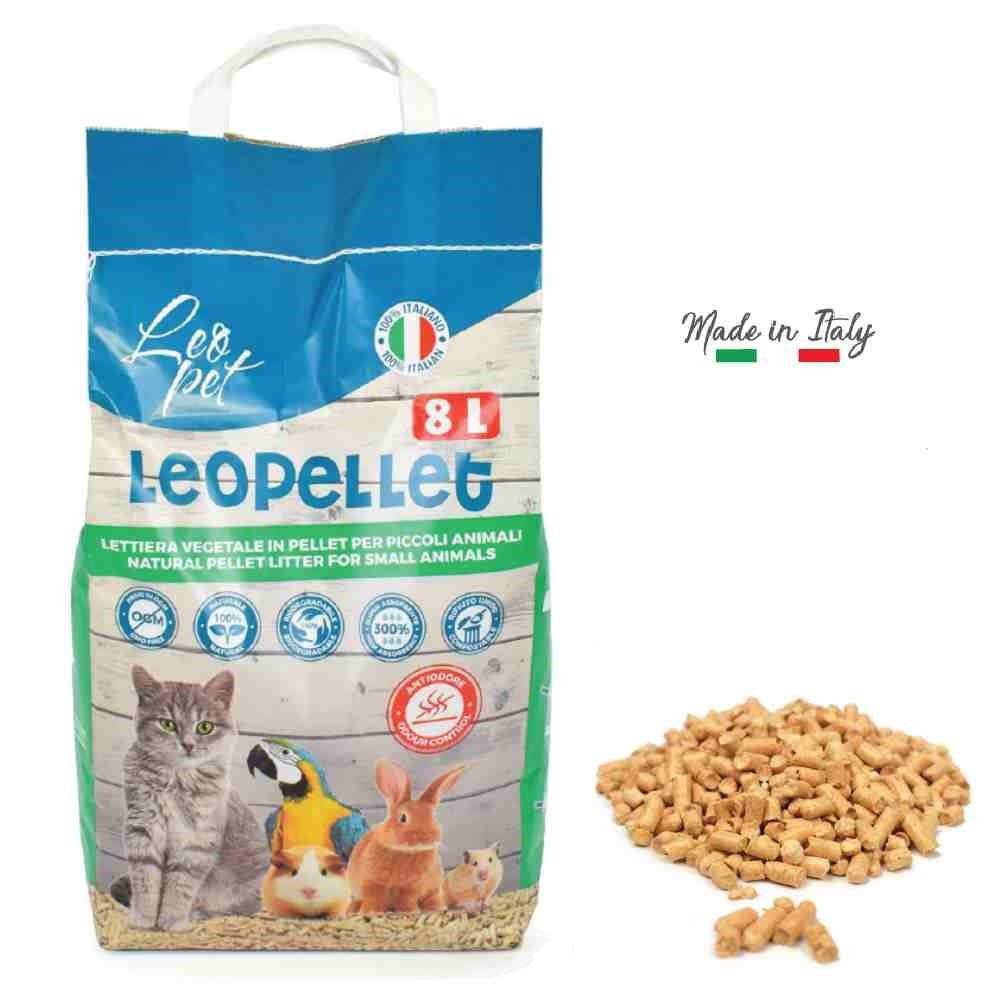 PELLET LETTIERA VEGETALE IN ESTRUSO DI LEGNO VERGINE 8 L