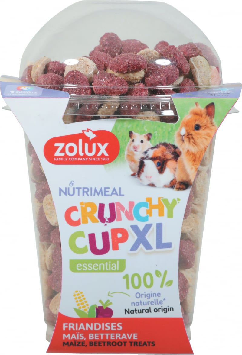SNACK CRUNCHY CUP XL PER CONIGLI E RODITORI