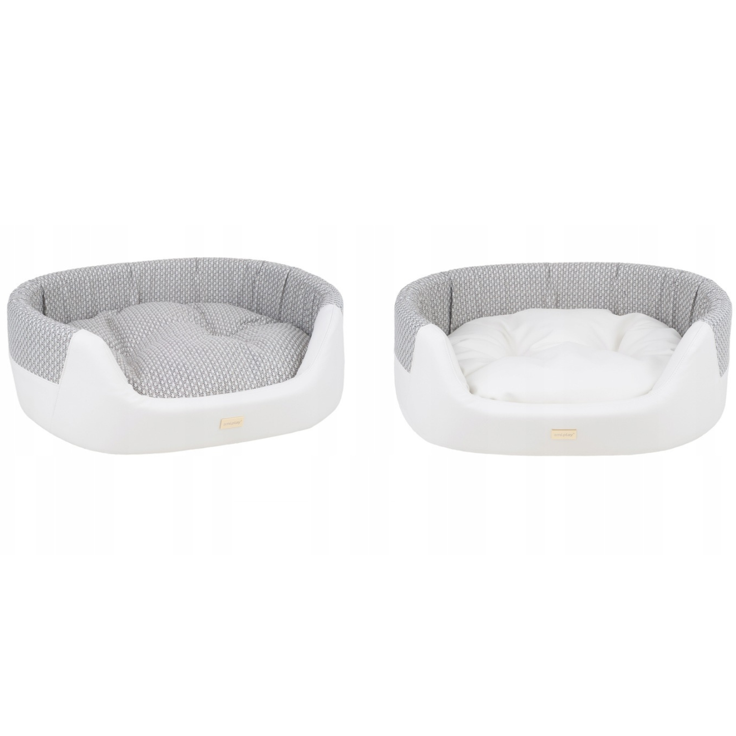 LETTO ELLISSE MORGAN AMIPLAY 2 IN 1 - BIANCO/BEIGE