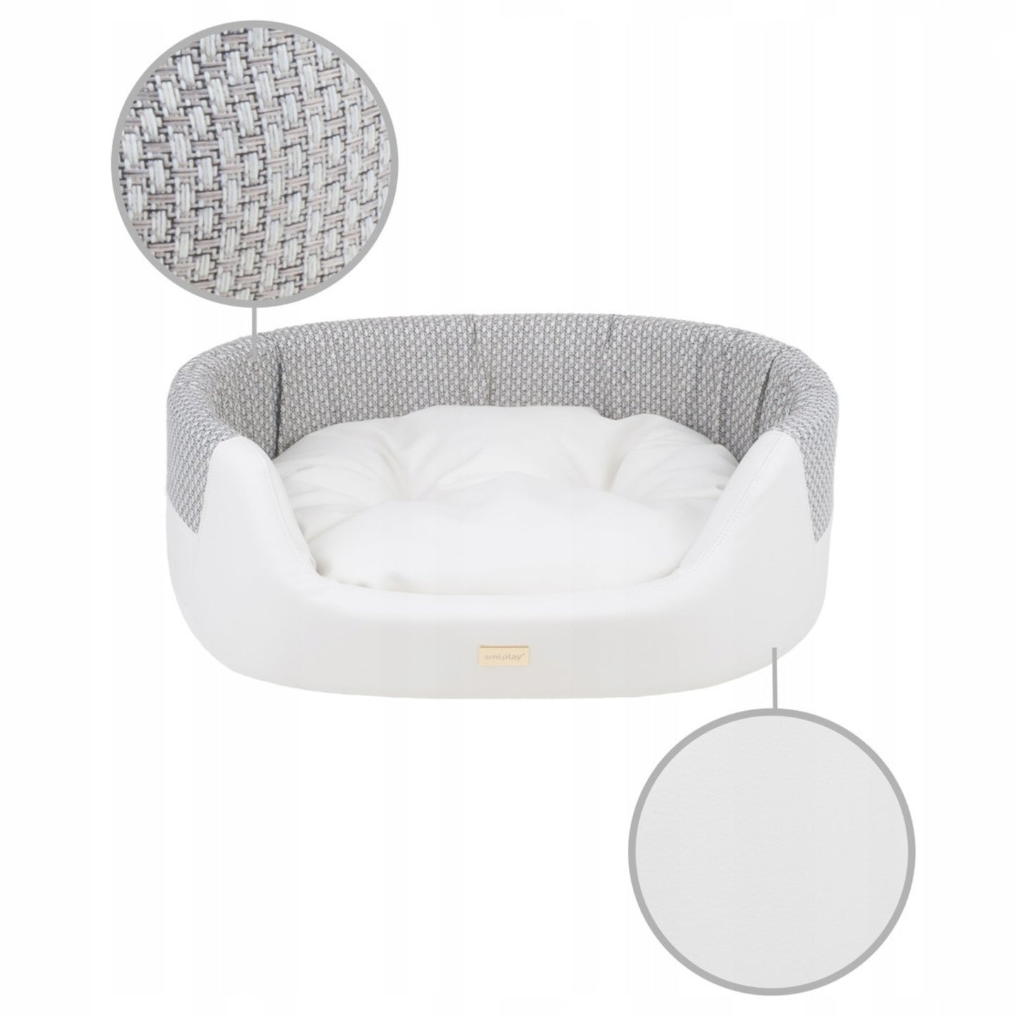 LETTO ELLISSE MORGAN AMIPLAY 2 IN 1 - BIANCO/BEIGE