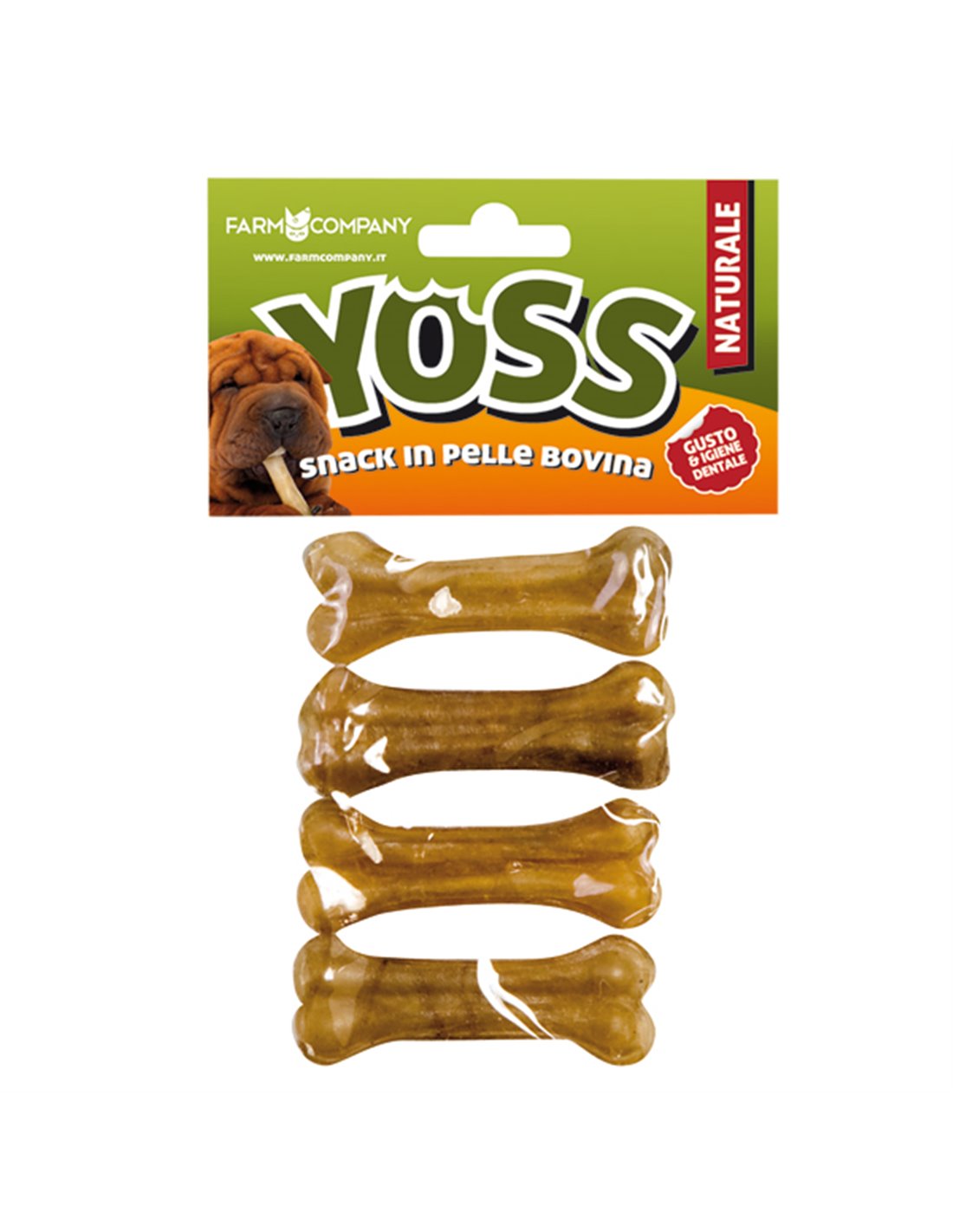 Osso pressato in pelle bovina 17,5cm - Blister 1pz