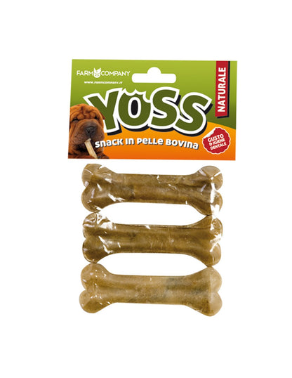 Osso pressato in pelle bovina 10 cm - Blister 3pz