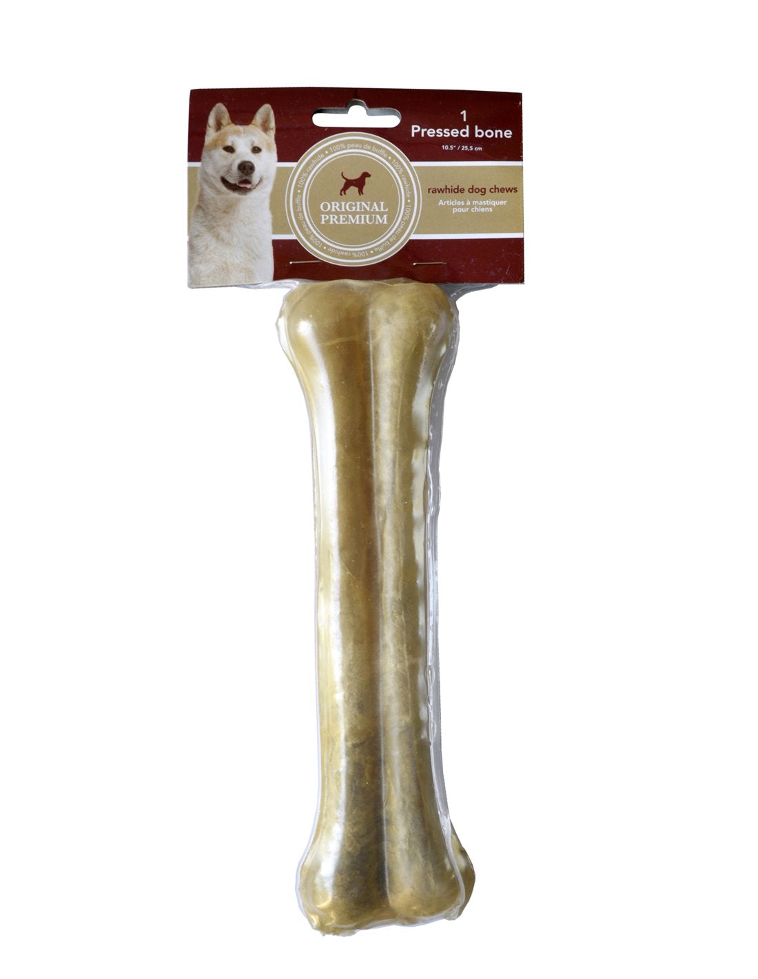Osso naturale pressato cm 25 - conf. da 1 pezzo Peso al pezzo gr. 250-280