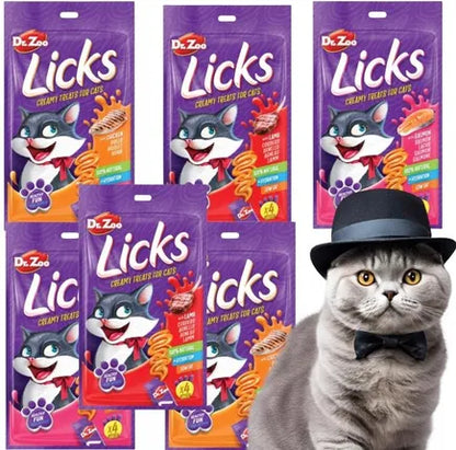 LICKS SNACK CREMOSO - BUSTINA CON 4 SNACK