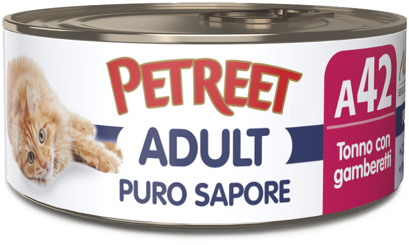 PETREET ADULT PURO SAPORE A42 - TONNO CON GAMBERETTI 70G