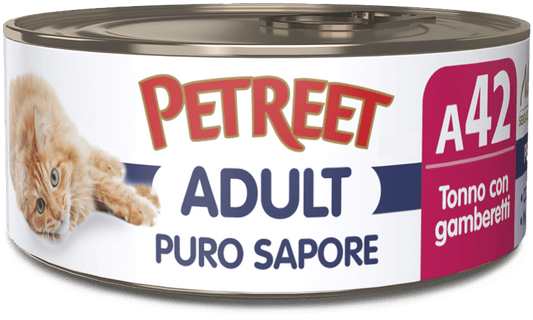 PETREET ADULT PURO SAPORE A42 - TONNO CON GAMBERETTI 70G