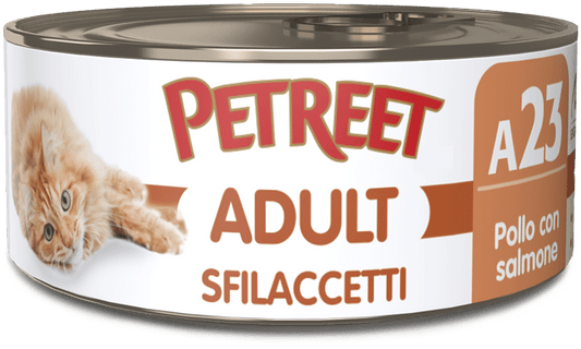 PETREET ADULT SFILACCETTI A23 - POLLO CON SALMONE 70G