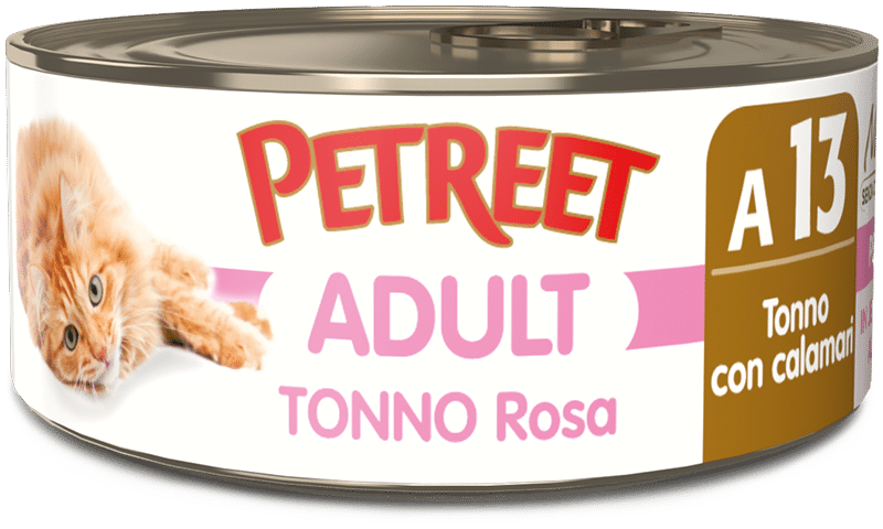 PETREET ADULT IN JELLY A13 - TONNO CON CALAMARI 70G