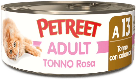 PETREET ADULT IN JELLY A13 - TONNO CON CALAMARI 70G