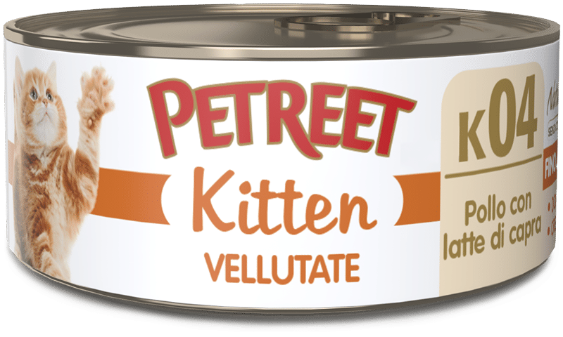 PETREET KITTEN VELLUTATE K04 - POLLO CON LATTE DI CAPRA 60G