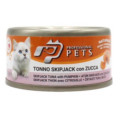 PROFESSIONAL PETS - TONNO SKIPJACK CON ZUCCA 70G