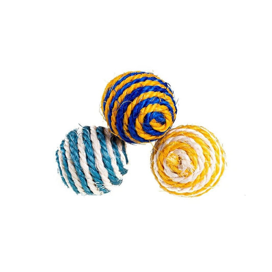 PALLINE IN SISAL - 3 PEZZI