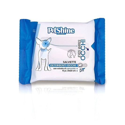 SALVIETTE DETERGENTE OCCHI CON ESTRATTO DI CAMOMILLA - 15 PEZZI