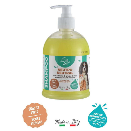 SHAMPOO NEUTRO CANI E GATTI CON FIORI DI MIELE 500 ML