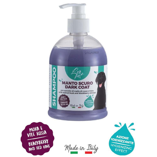 SHAMPOO PER MANTO SCURO CON MORA E VITE ROSSA 500 ML