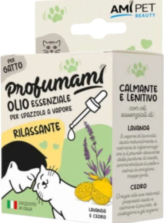 OLIO ESSENZIALE AMIPET PER SPAZZOLA A VAPORE GATTO 10 ml