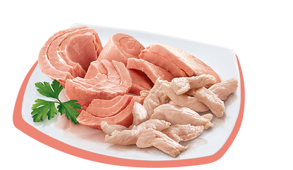 PETREET ADULT IN BRODO DI PESCE A54 - TONNO CON POLLO 70G