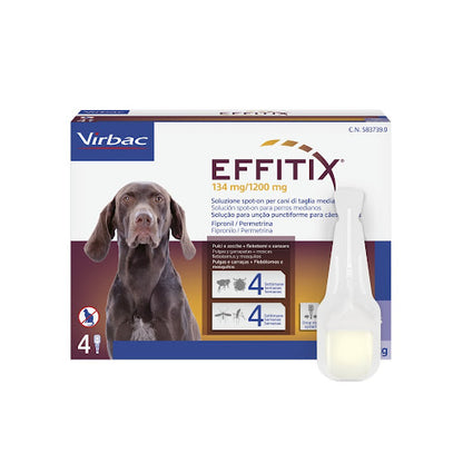 EFFITIX SPOT-ON PER CANI DI TAGLIA MEDIA DA 10 KG A 20 KG (UNA PIPETTA)