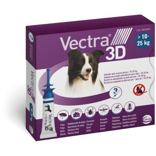 VECTRA 3D SPOT-ON PER CANI DA 10 KG A 25 KG (UNA PIPETTA)