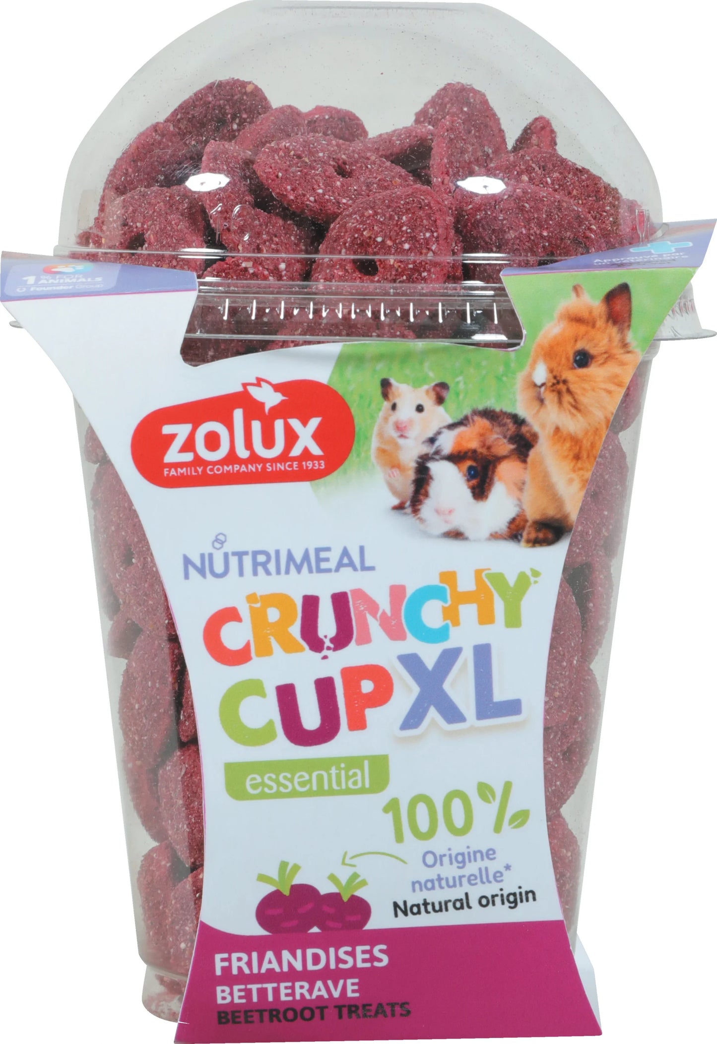 SNACK CRUNCHY CUP XL PER CONIGLI E RODITORI