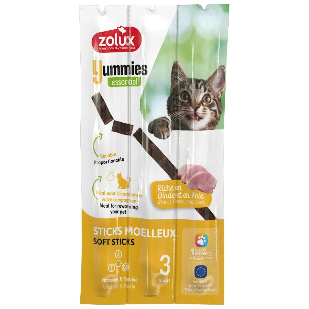 YUMMIES ESSENTIAL - TACCHINO E FEGATO - 3x5G