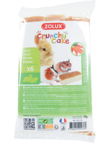 BISCOTTO ALLA CAROTA PER CONIGLI E RODITORI 6 PEZZI