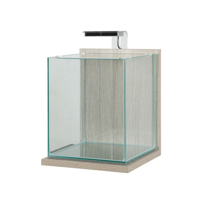 Zolux Jalaya XL Acquario in Vetro con Supporto Illuminazione Filtro 18,7 L ZEBRANO GRIGIO